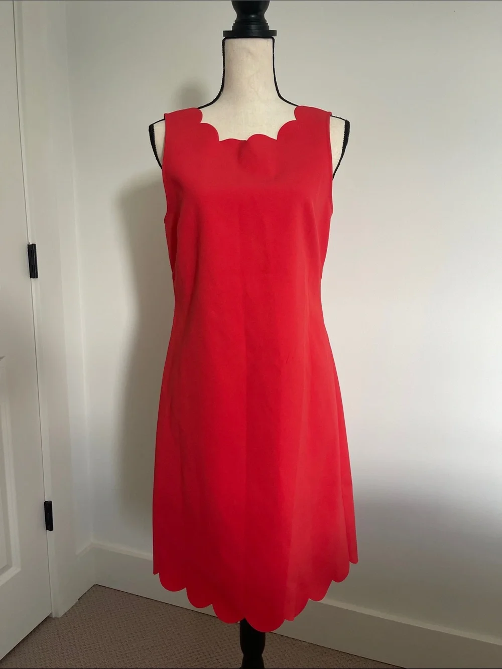 J. Crew Coral Scallop Sheath Dress